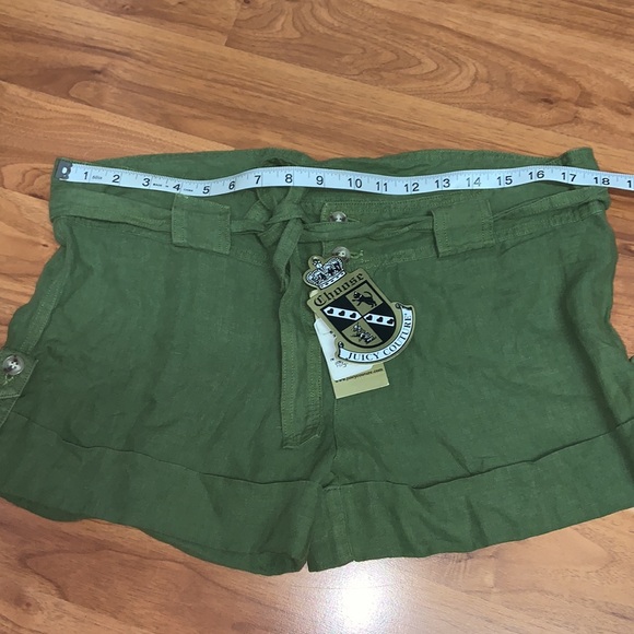 NWT Original Juicy Couture Linen Shorts with Belt - Picture 3 of 5